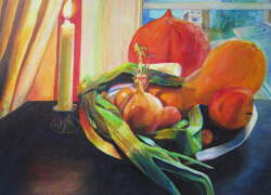 Légumes d'automne, 28 x 38 cm, 2018 (collection privée)