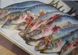 Les sardines de Fred, 23 x 32 cm, 2019 (collection privée)